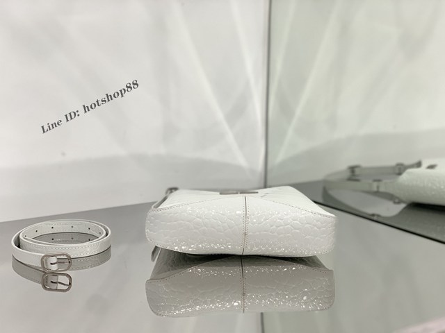 Balenciaga專櫃爆新款肩背女包 巴黎世家XX鱷魚紋壓花小號新月包 fyj1908